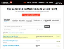 Tablet Screenshot of freshgigs.ca